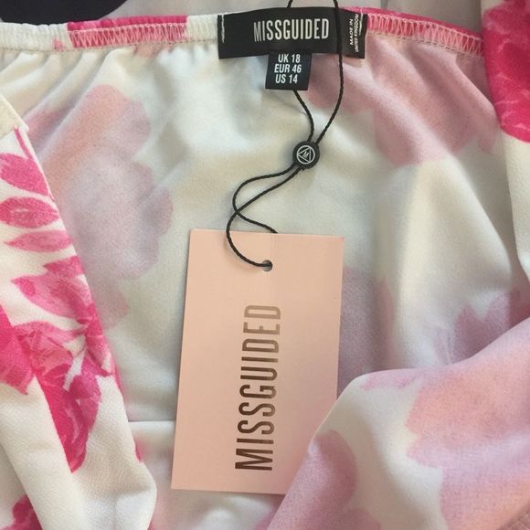 Missguided  Floral Print One Strap Mini Dress - Picture 6 of 8